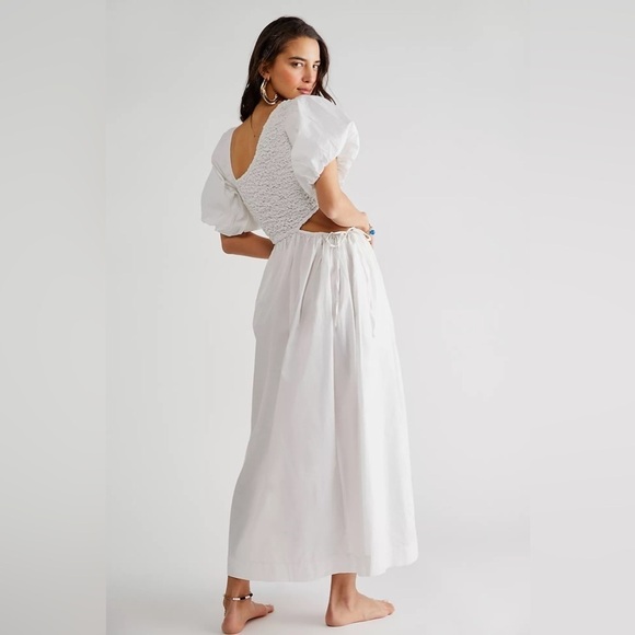 FREE PEOPLE Kalina White Midi Dress S - Picture 5 of 10